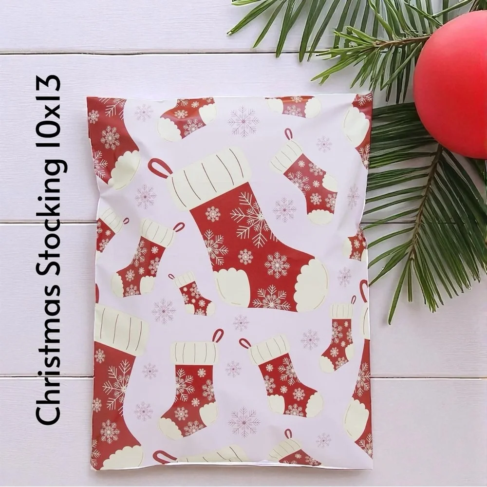 Christmas Stocking’s Poly Mailers 10x13 Pack of 25